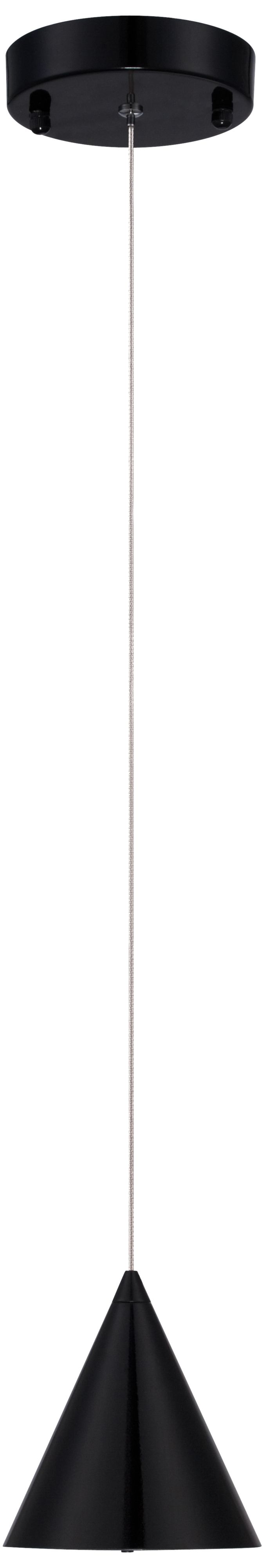 Possini Euro Ashby Black Cone LED Mini Pendant Light