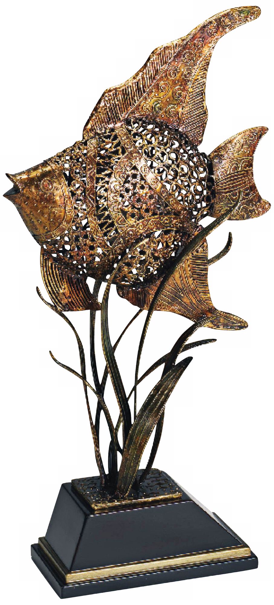 Catalina Openwork Iron Fish Sculpture