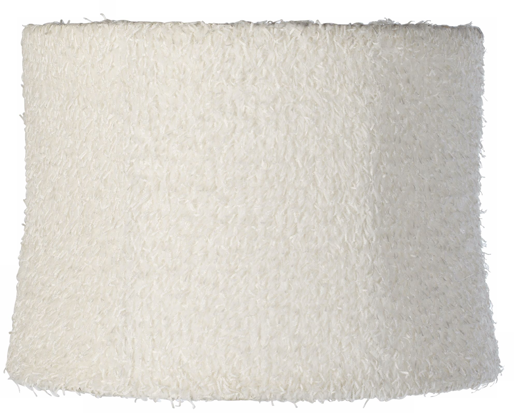 Coral White Shag Drum Lamp Shade 13x14x10 (Spider)