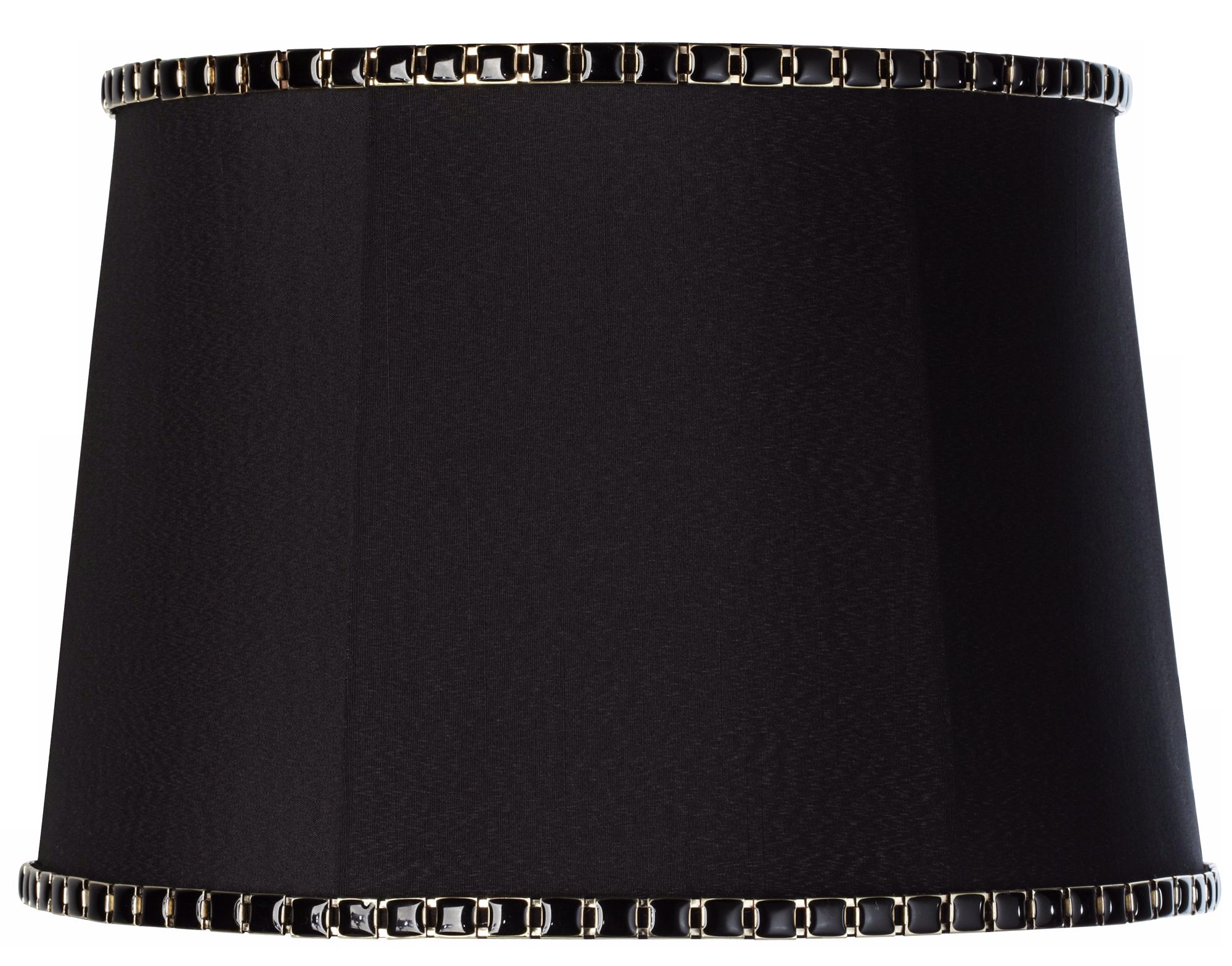 Black Metal Trim Lamp Shade 12x14x10 (Spider)