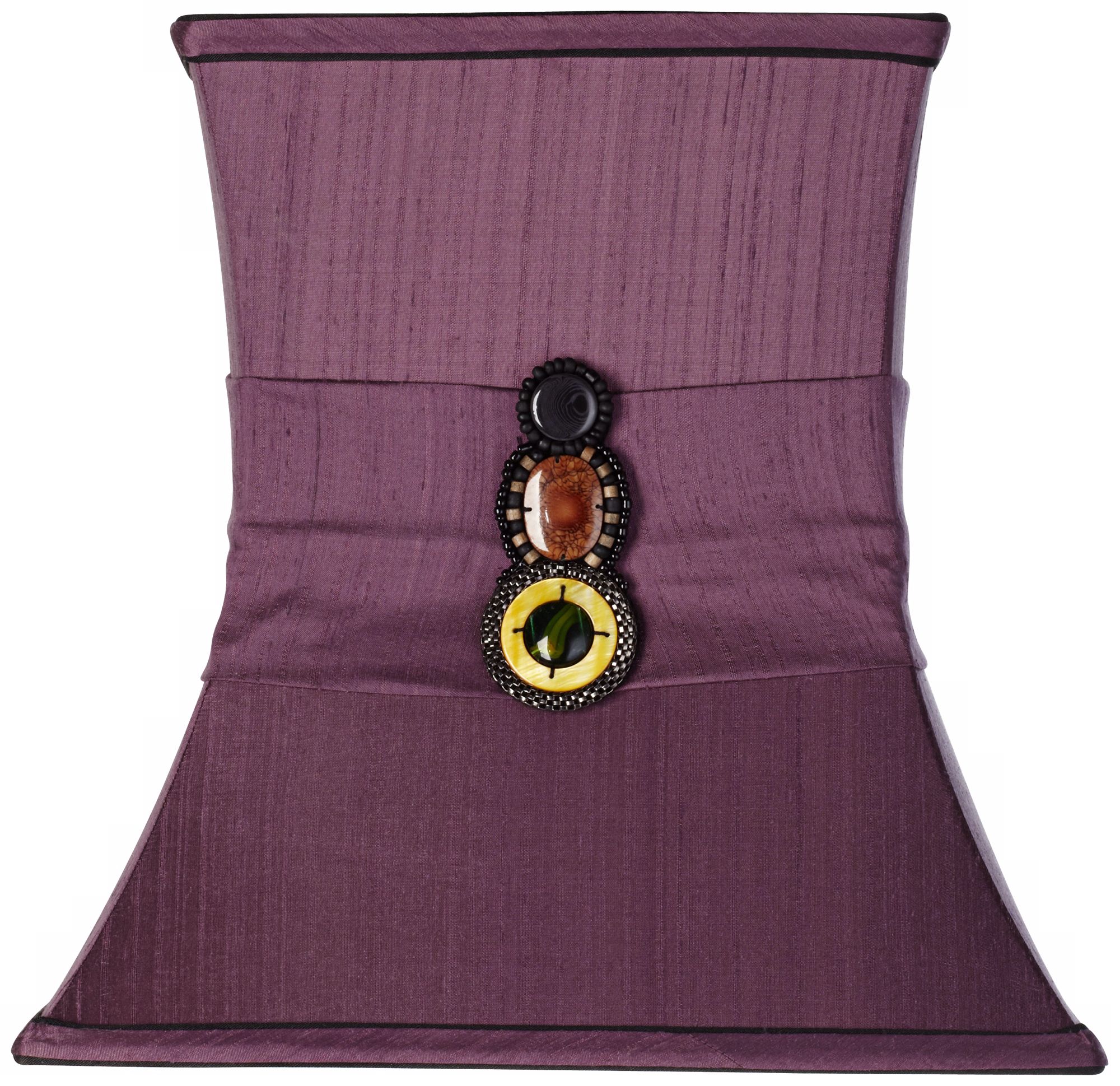 Plum Silk Broach Square Bell Shade 8/8x11/11x11 (Spider)