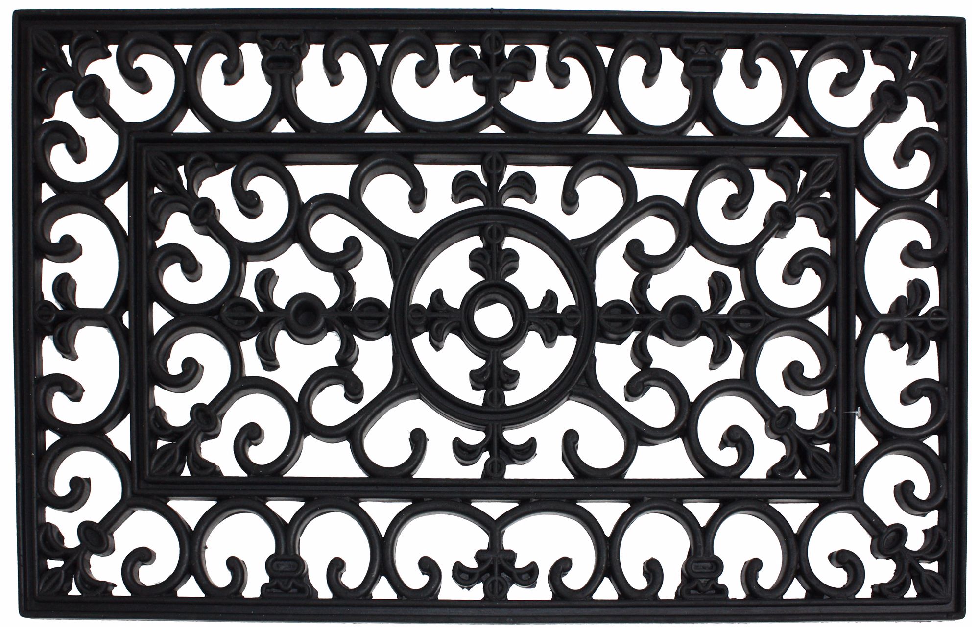Wrought Iron 1'6"x2'6" Rubber Door Mat