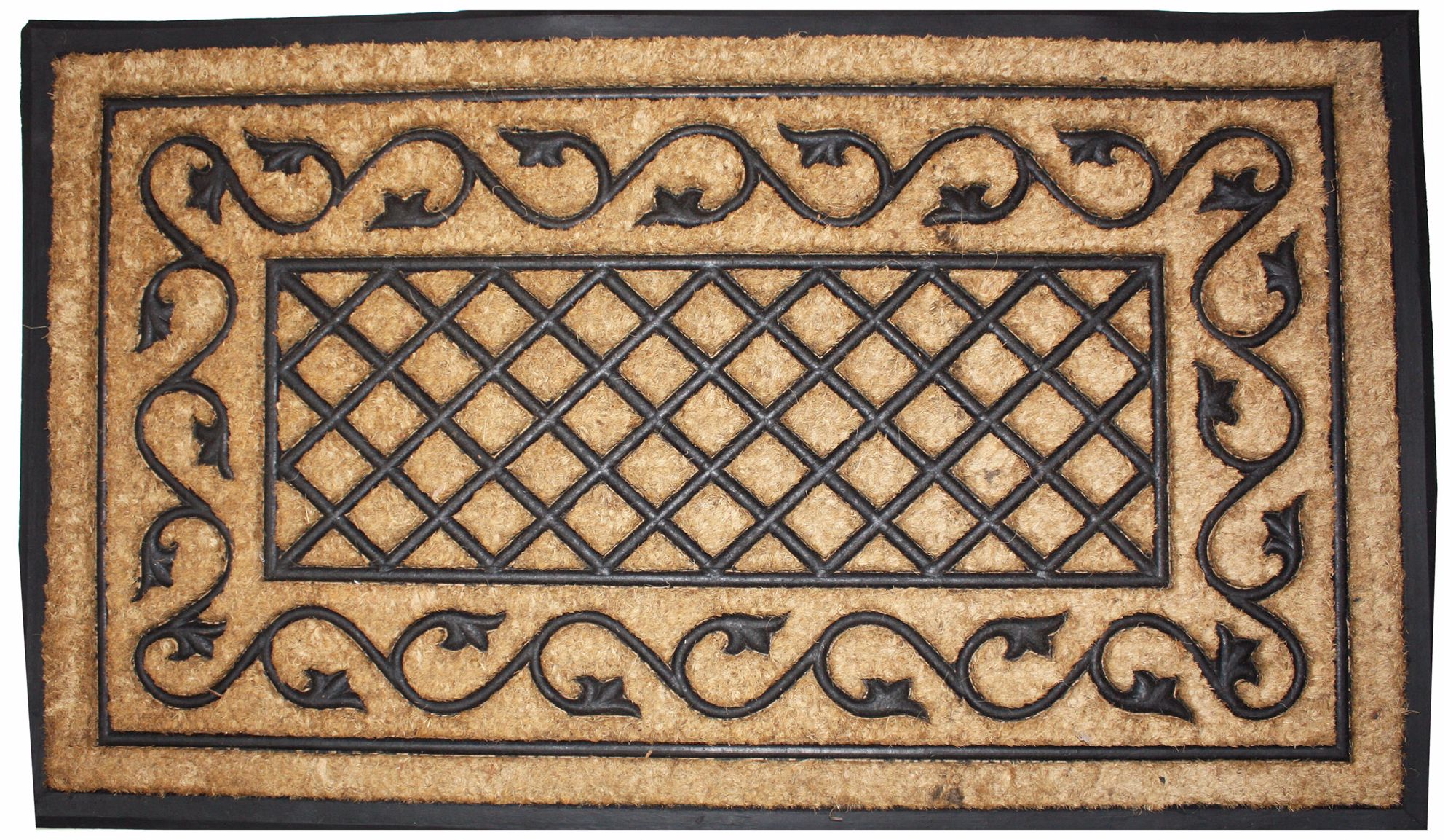 Tuffridge Heavy Lattice 2'x3' Coir and Rubber Door Mat