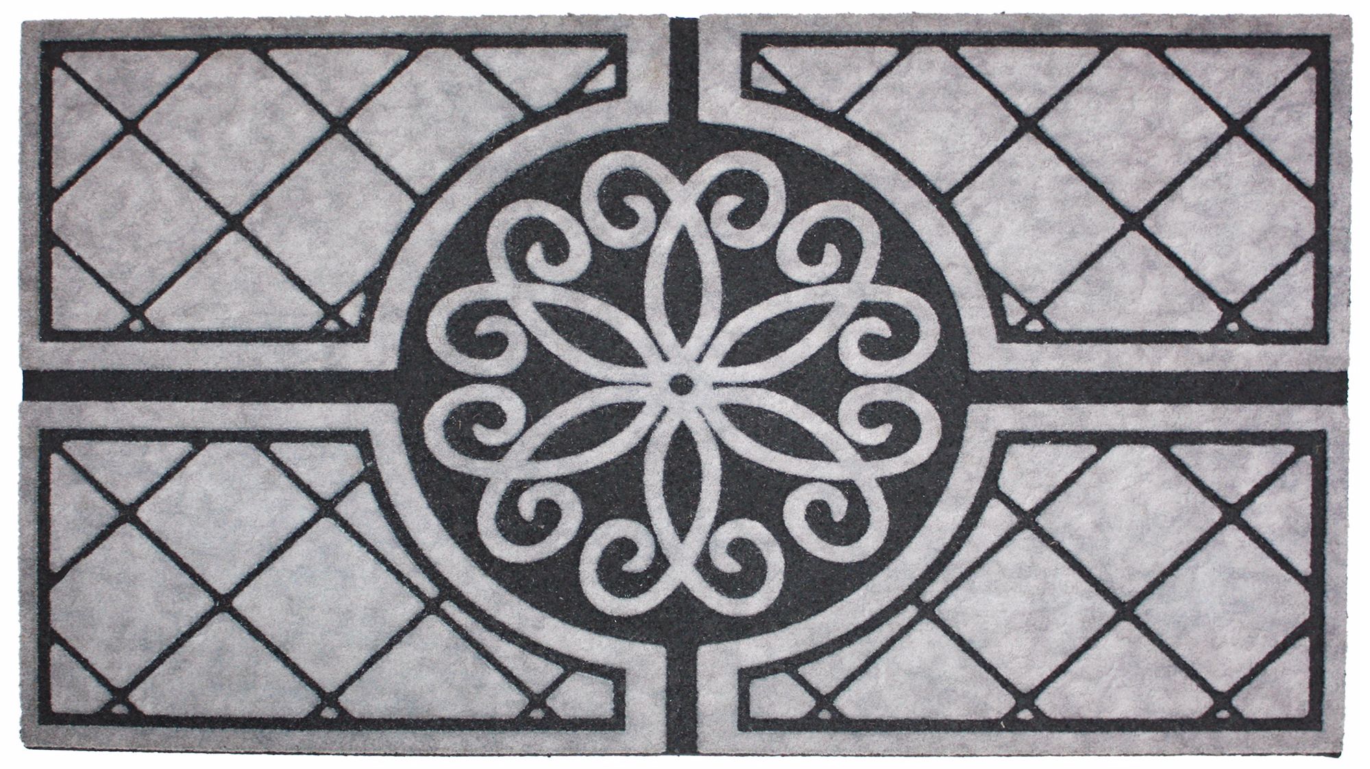 Granite Medallion 1'6"x2'6" Recycled Rubber Door Mat