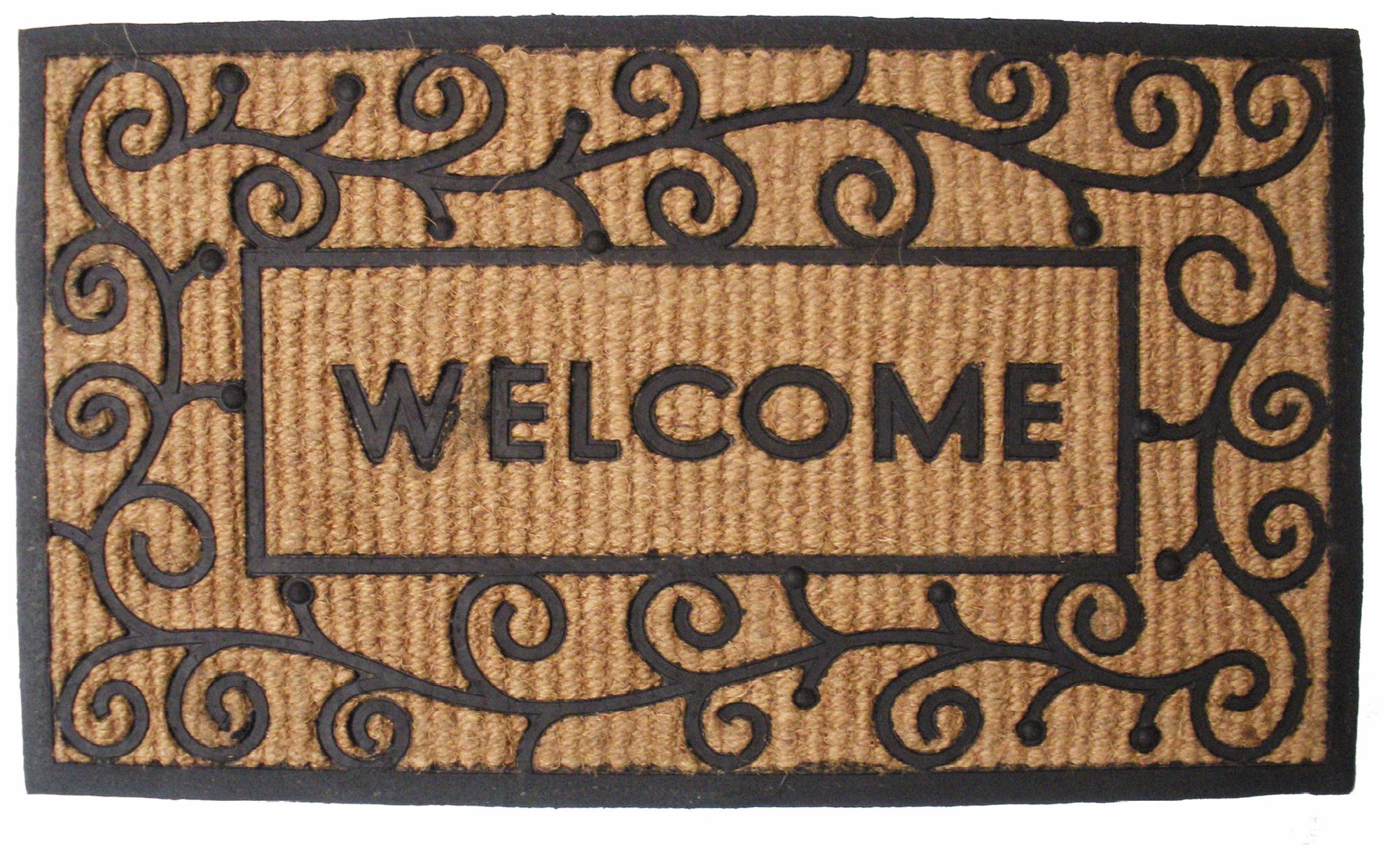 Tuffridge Swirls 1'6"x2'6" Light Welcome Door Mat