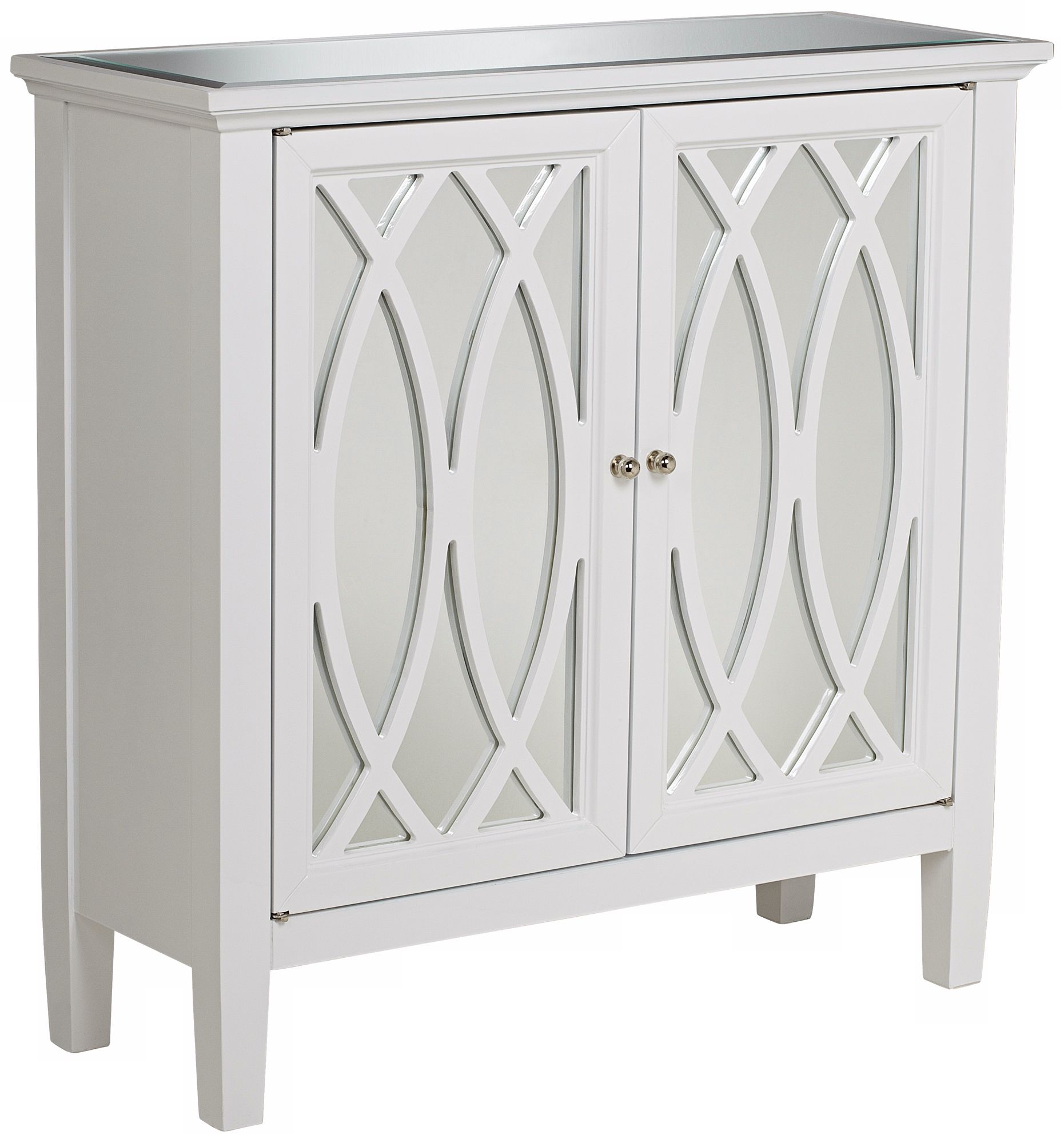 Ellie White and Mirrored Chest