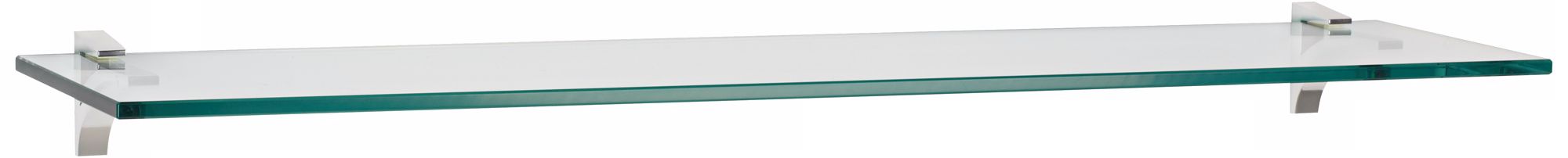 Cardinal 6" Deep Chrome Floating Glass Shelves