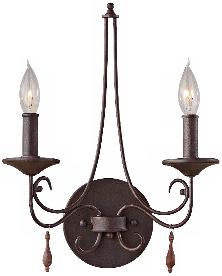 Feiss Aliya 12" Wide Rustic Iron Wall Sconce