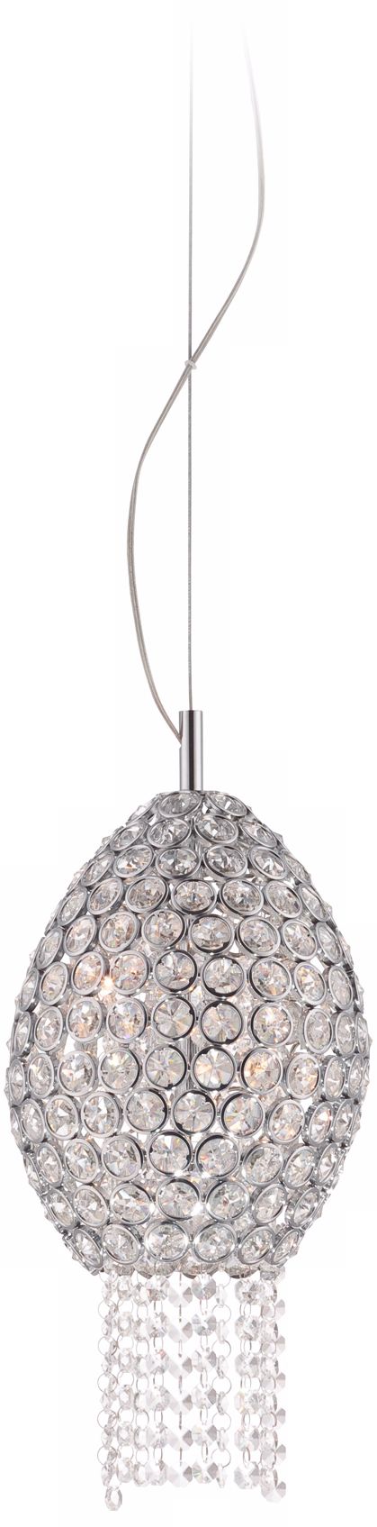 Katelyn Chrome 8" Wide Clear Crystal Pendant Light