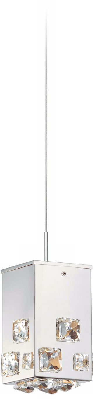 Tish Crystal 5 1/2" Wide Chrome LED Mini Pendant Light
