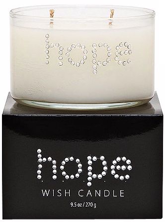 Hope Hand-Jeweled Ivory Wish Candle