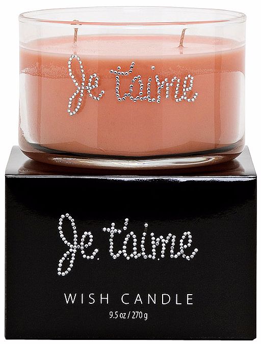 "Je T'aime" Hand-Jeweled Wish Candle