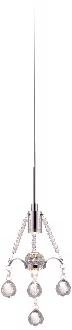 Rebecca Chrome 4 3/4" Wide Crystal Drops Mini Pendant Light