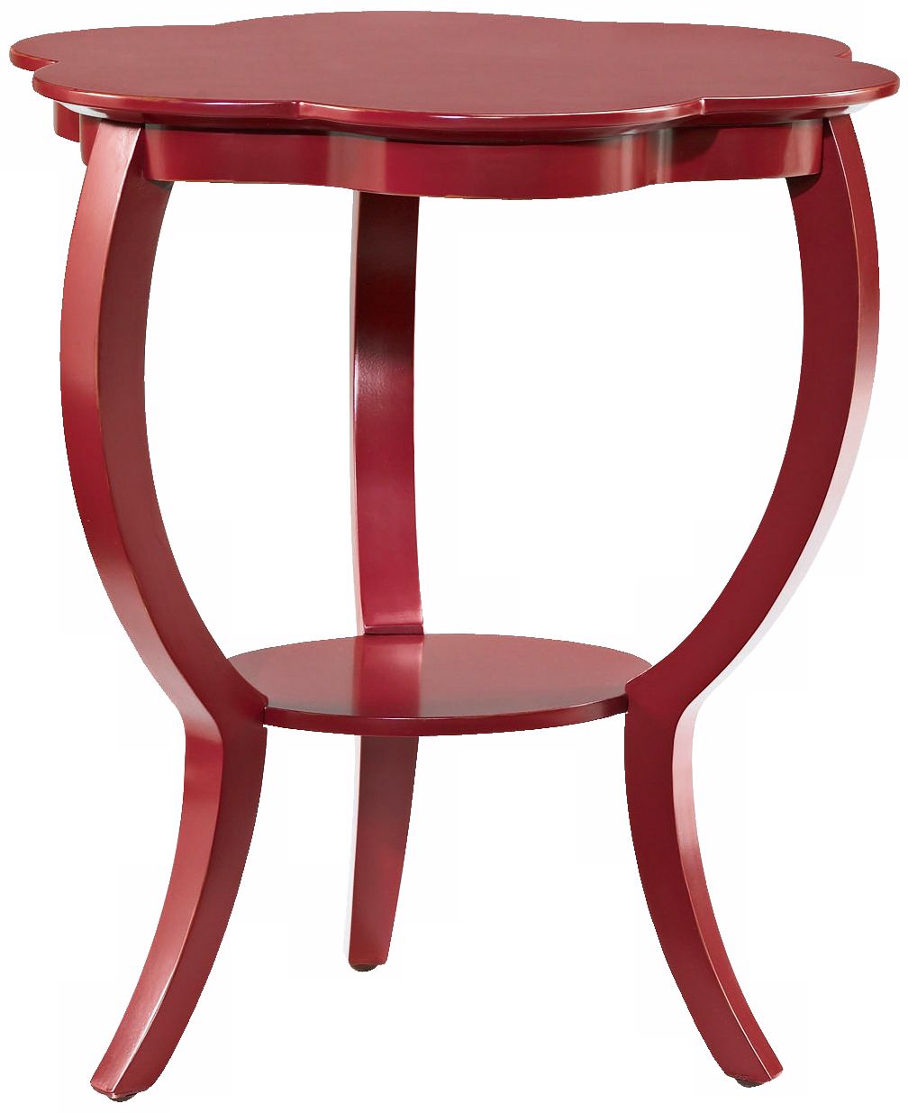 Hidden Treasures Round Red Accent Table