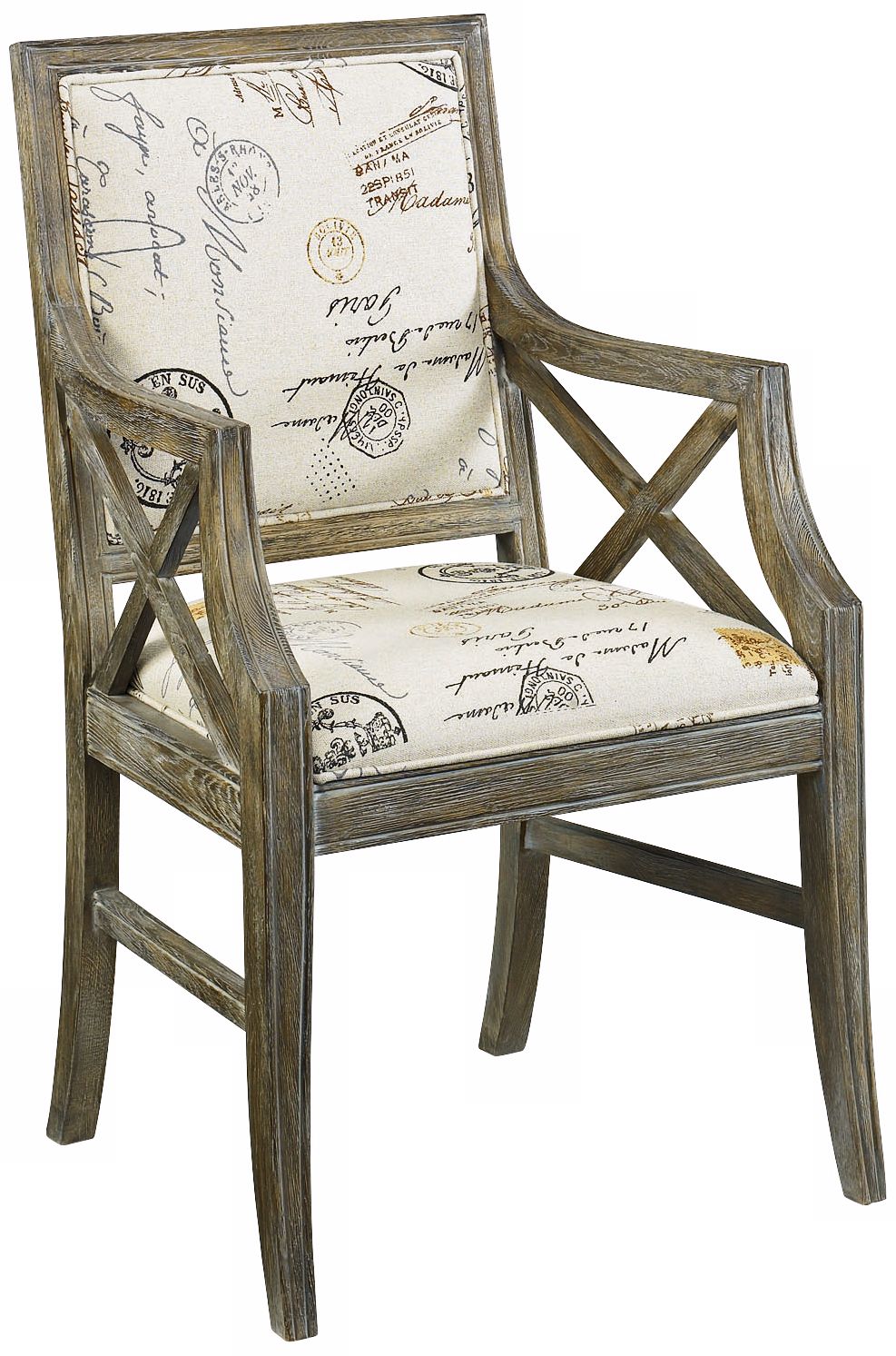 Hidden Treasures Parisian Script Accent Chair