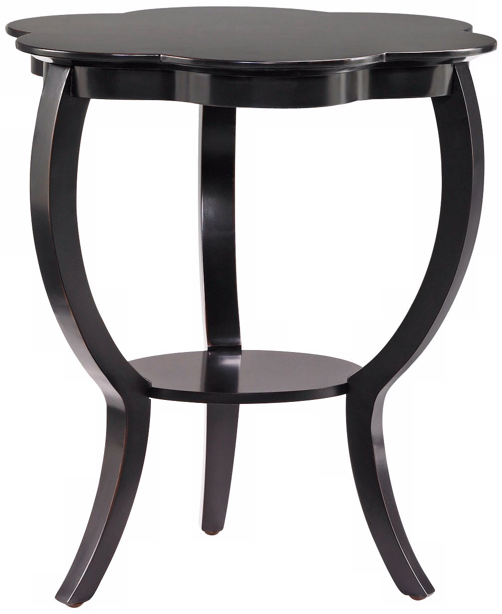 Hidden Treasures Round Black Accent Table