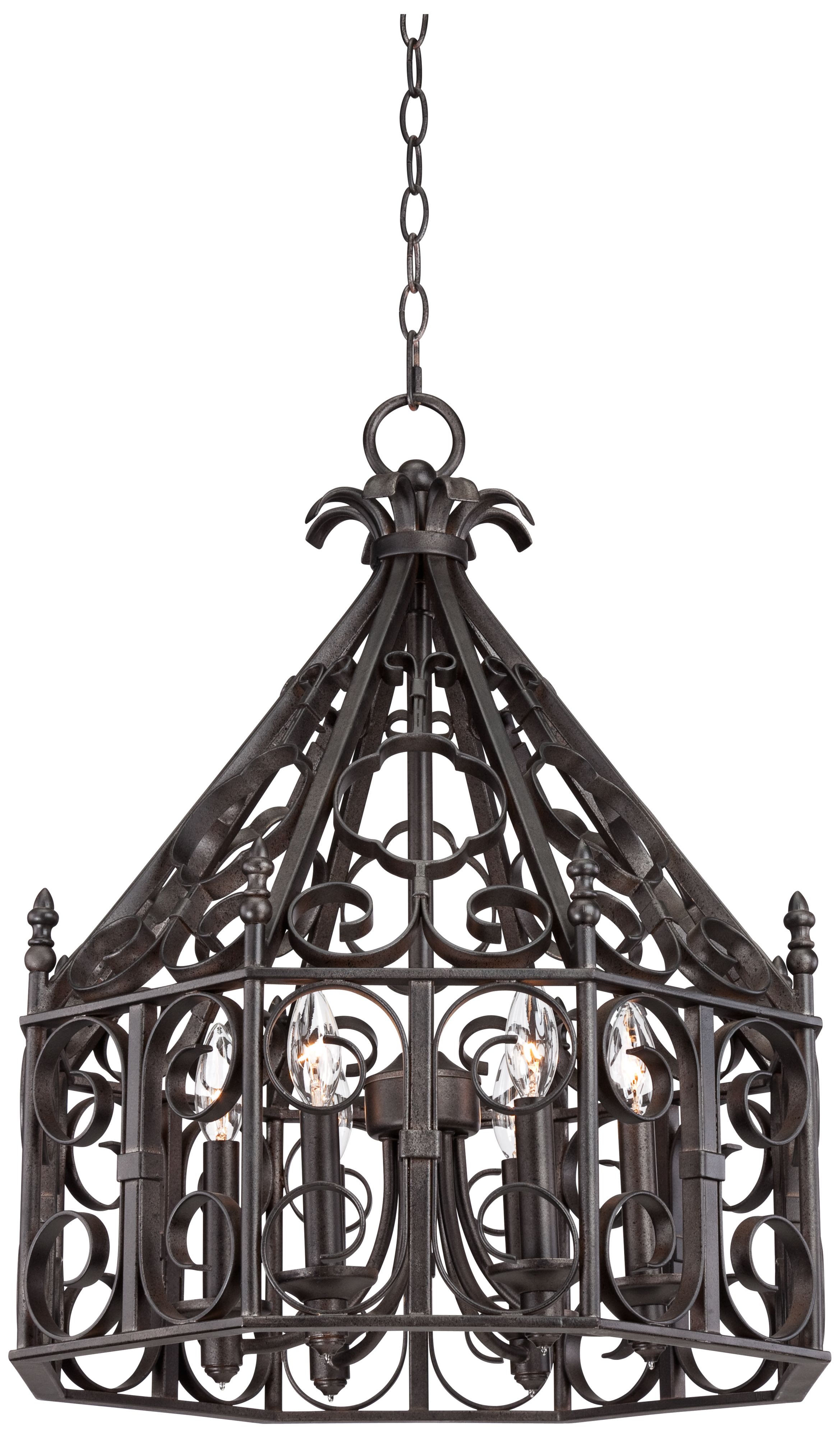 Eagleton 20" Wide Metal Scroll Chandelier