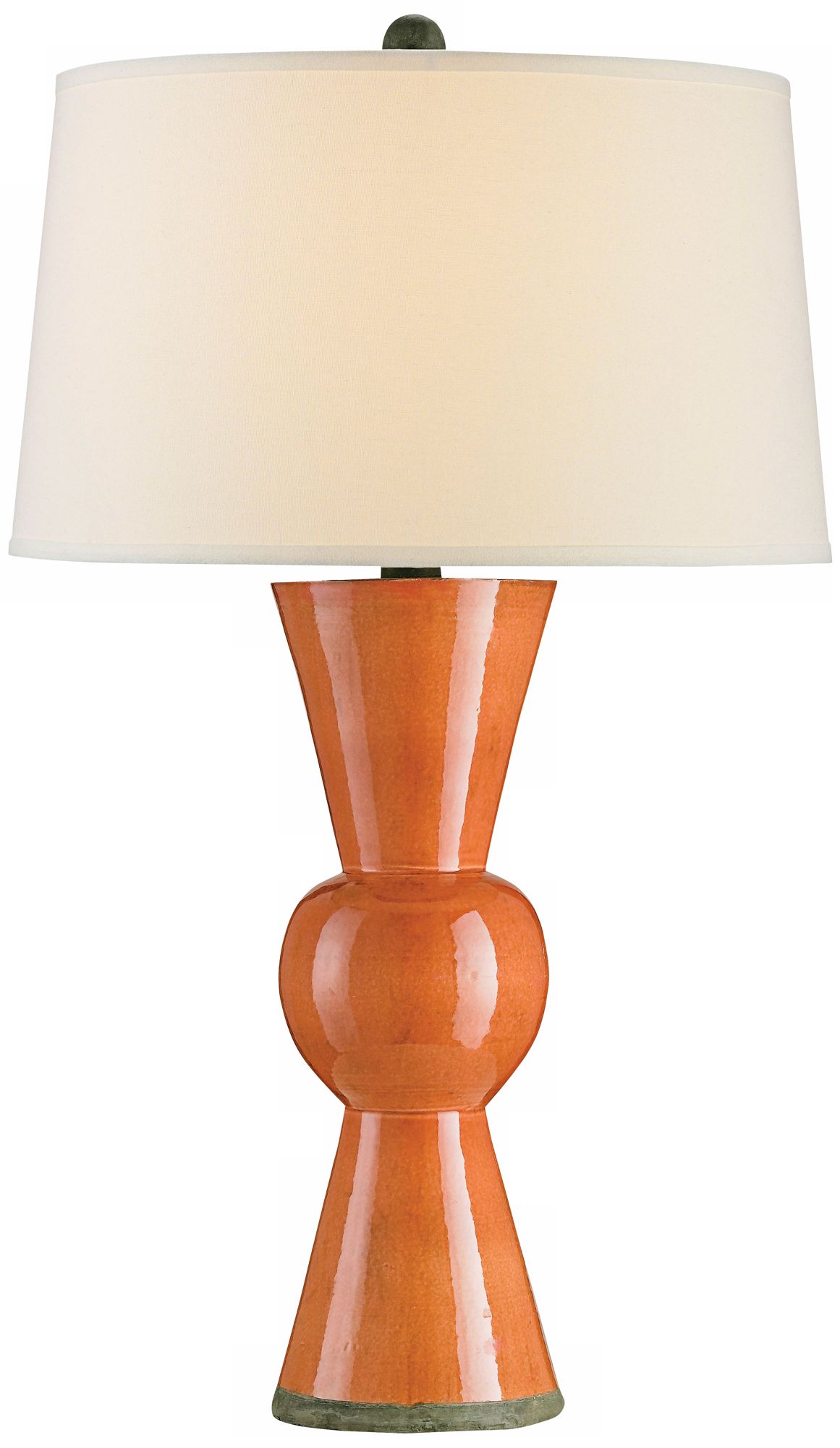 Currey and Company Upbeat Orange Terracotta Table Lamp
