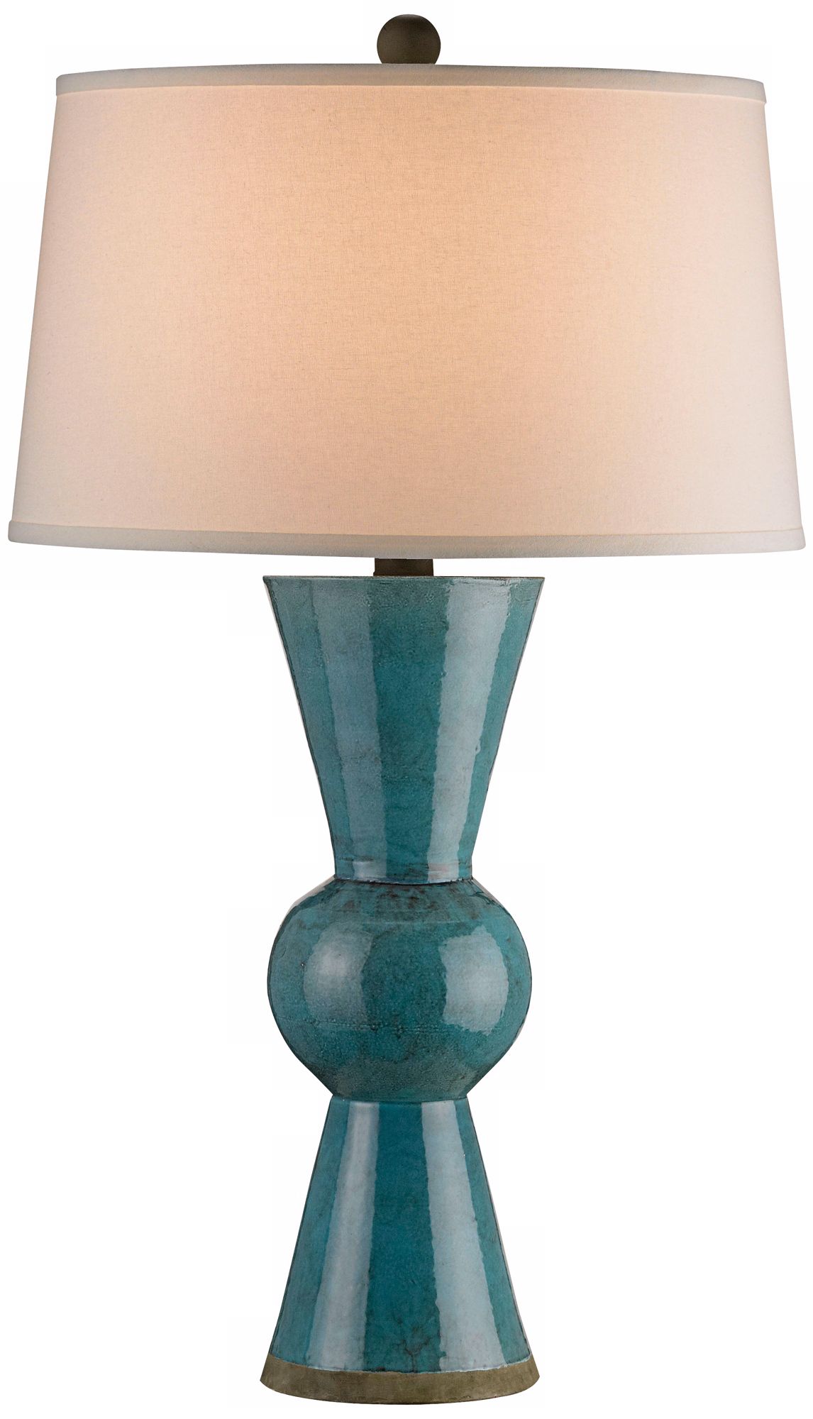 Upbeat Terracotta Teal Currey and Company Table Lamp