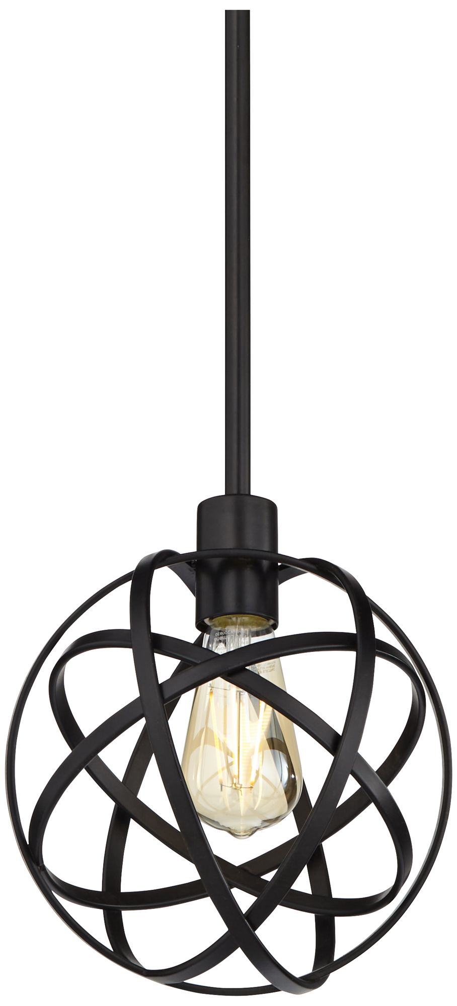Industrial Atom 8" Wide Edison Bronze Mini Pendant Light