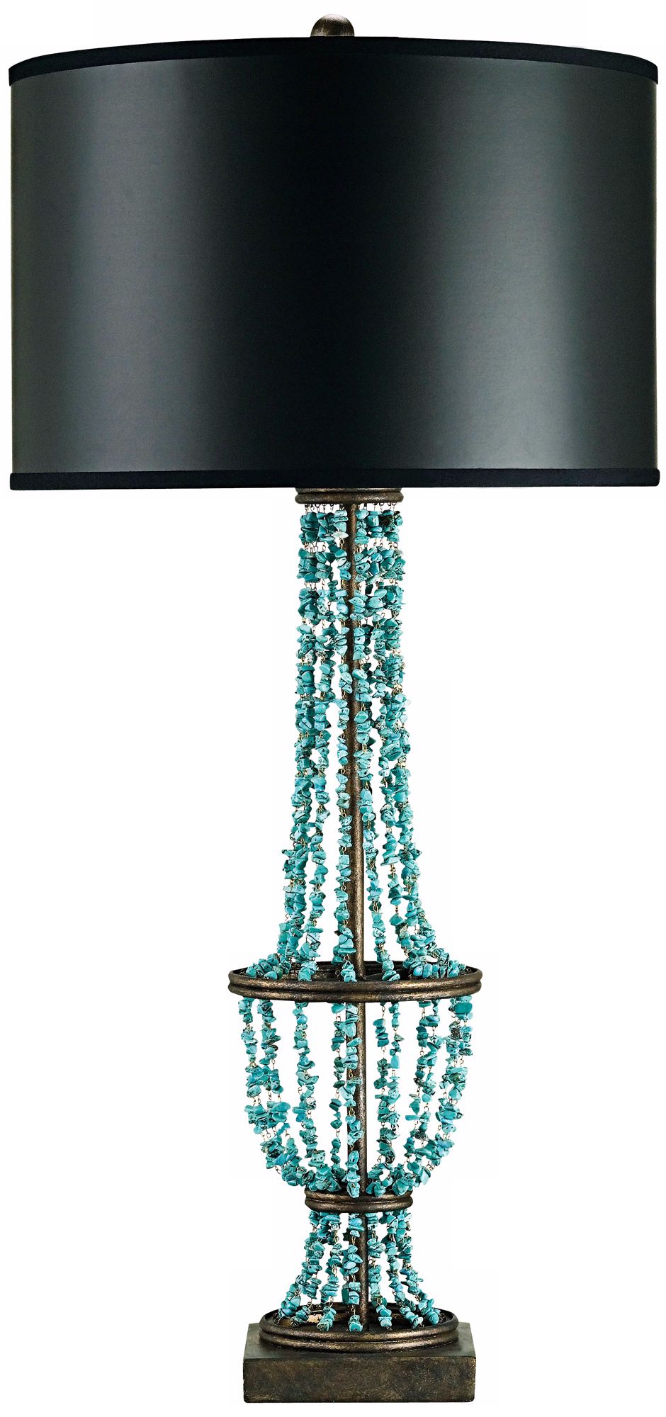 Currey and Company Preston Turquoise Bead Table Lamp