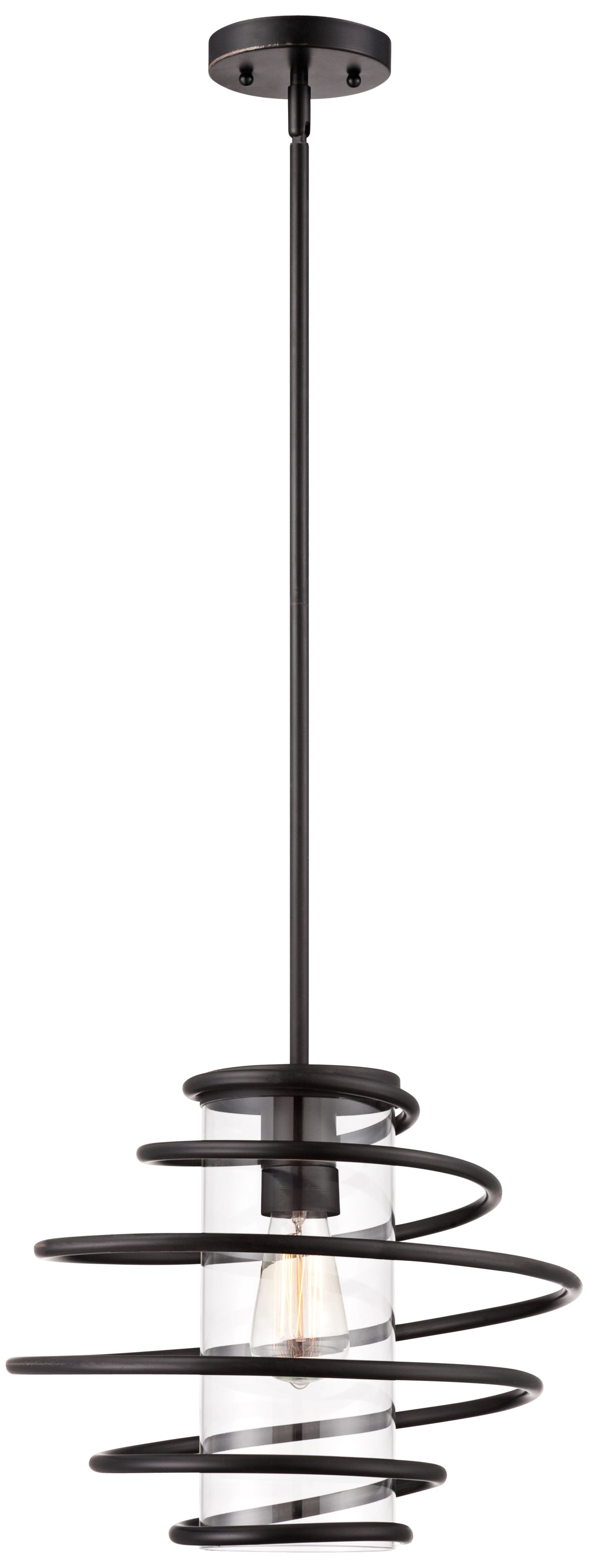 Vansbro Collection 14 1/2" Wide Black Mini Pendant Light