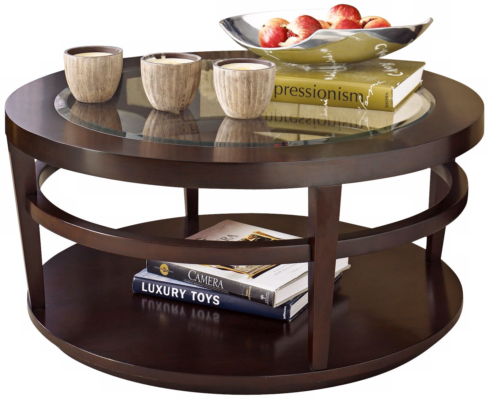 Urbana Merlot Round Cocktail Table