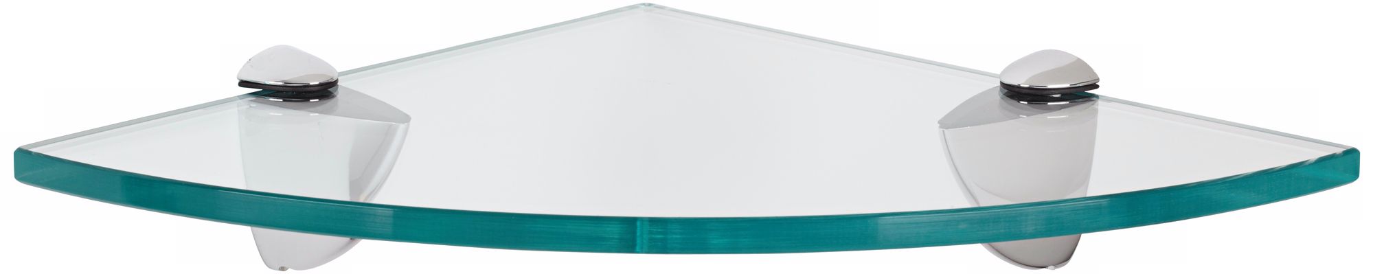 Pelican Chrome Corner Glass Shelves