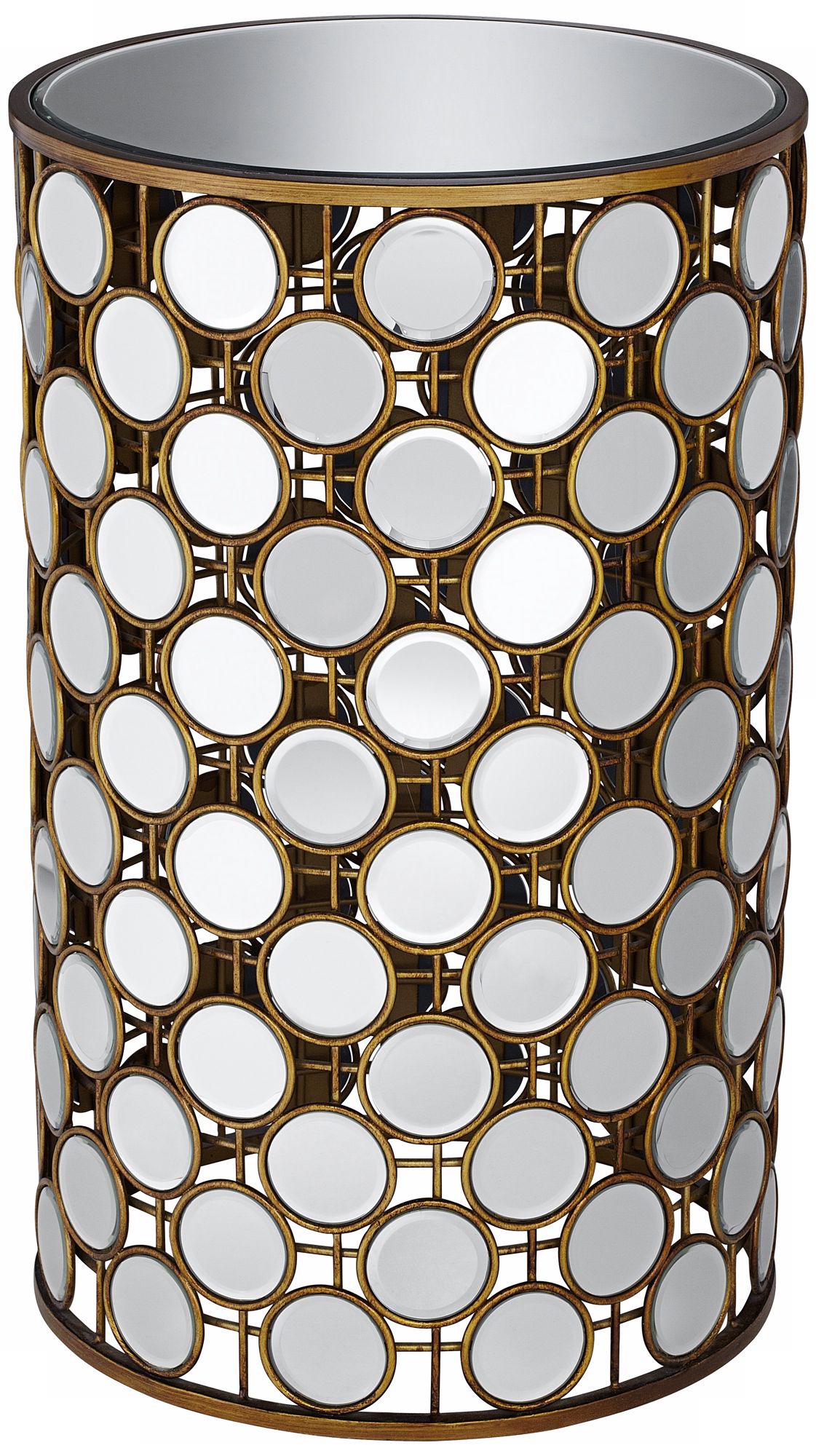 Marilyn Mirrored Round Accent Table