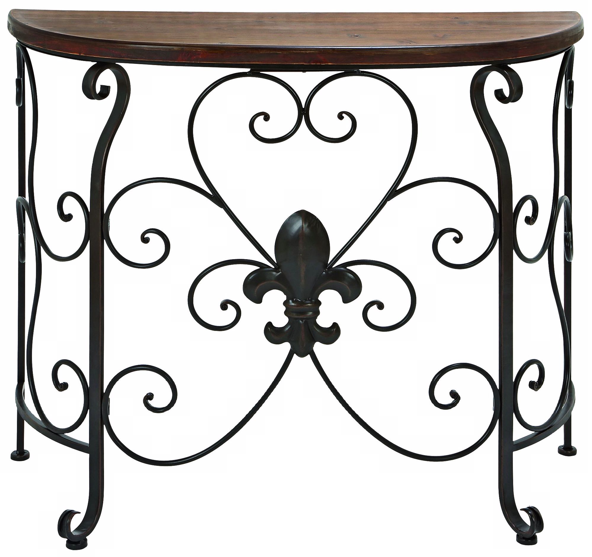 Wood and Metal Console Table