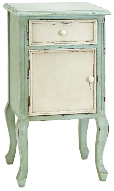Distressed Wood End Table