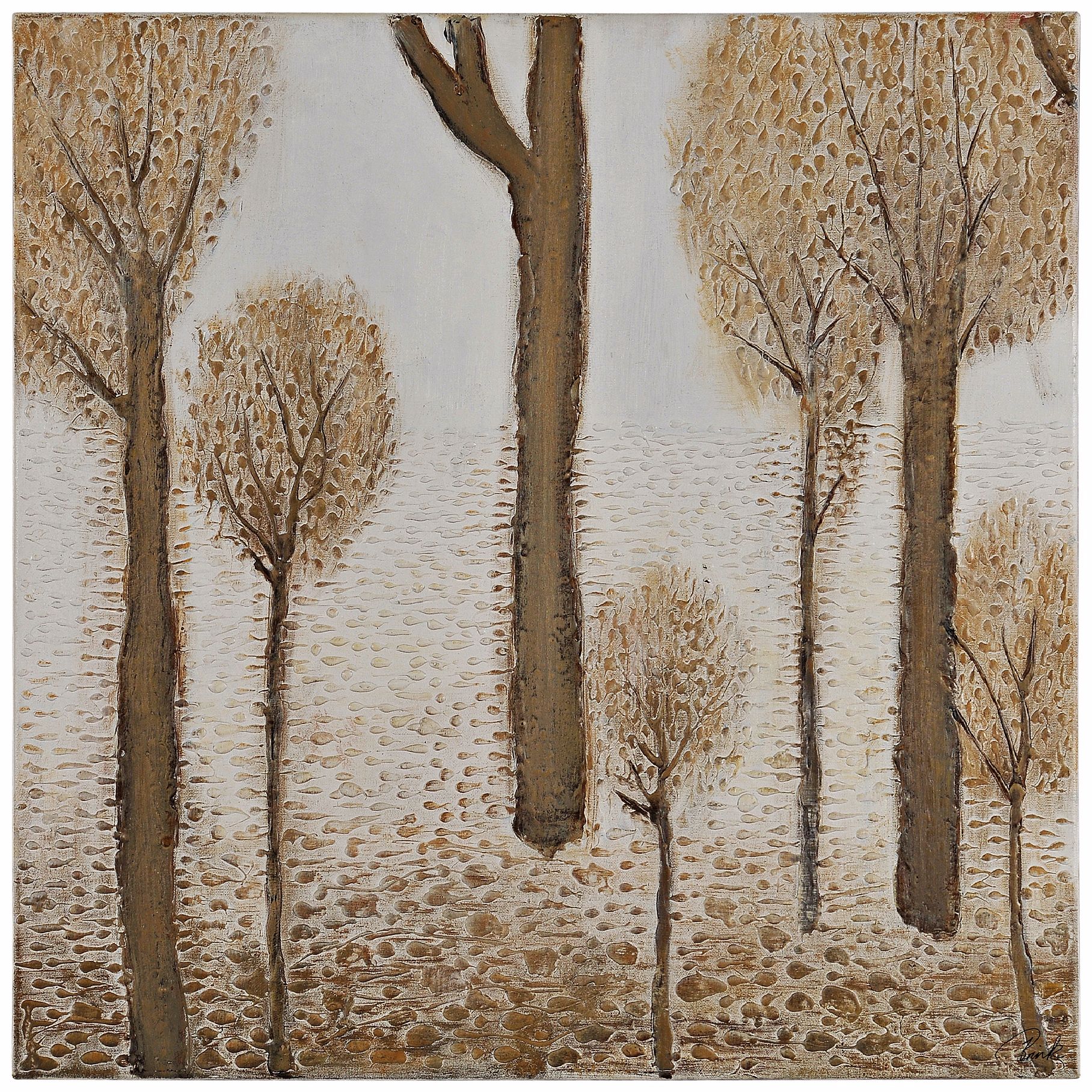 Dry Brush Tree I 30" Square Gallery Wrap Wall Art