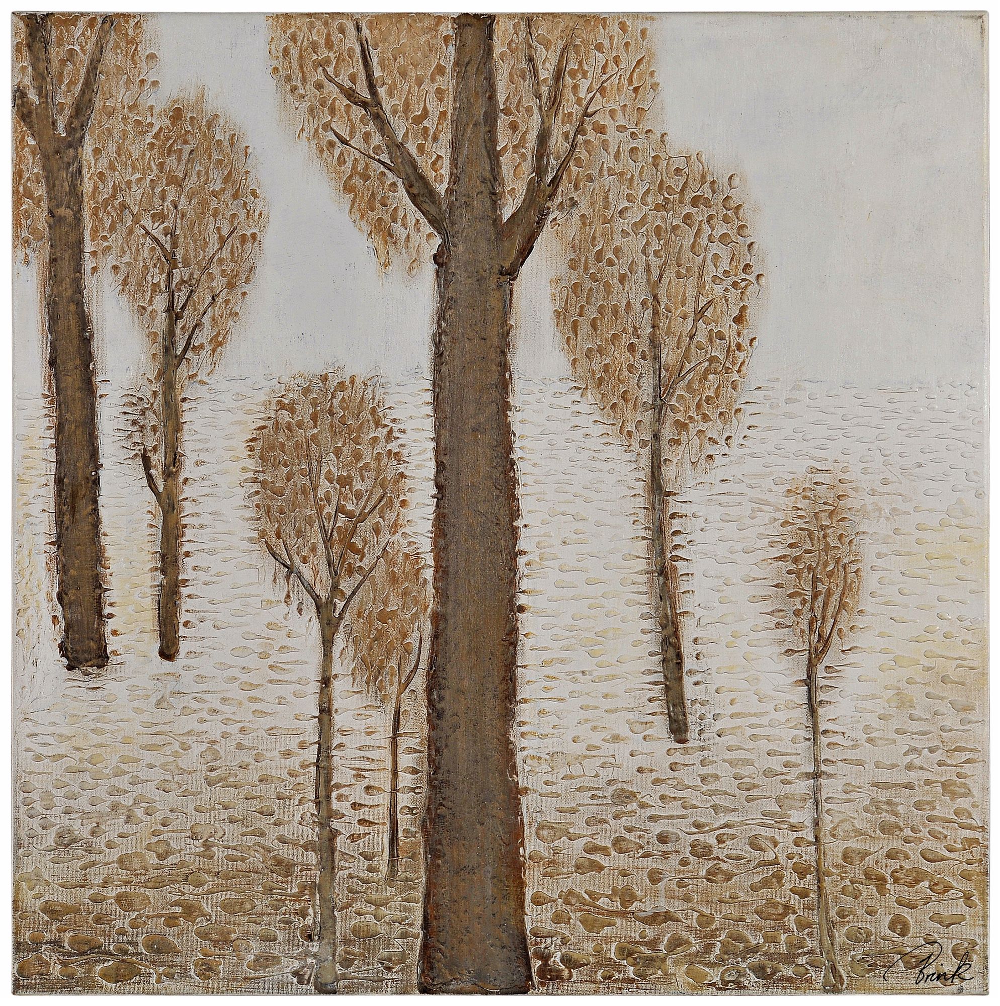 Dry Brush Tree II 30" Square Gallery Wrap Wall Art