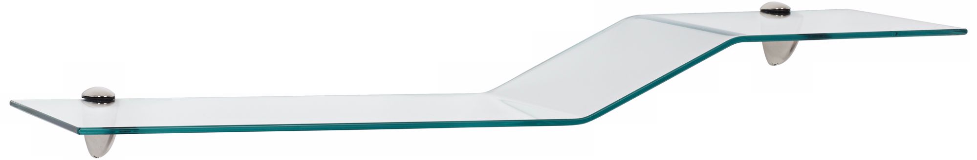 Sparrow 31 1/2" Wide Brushed Steel Glass Shelf