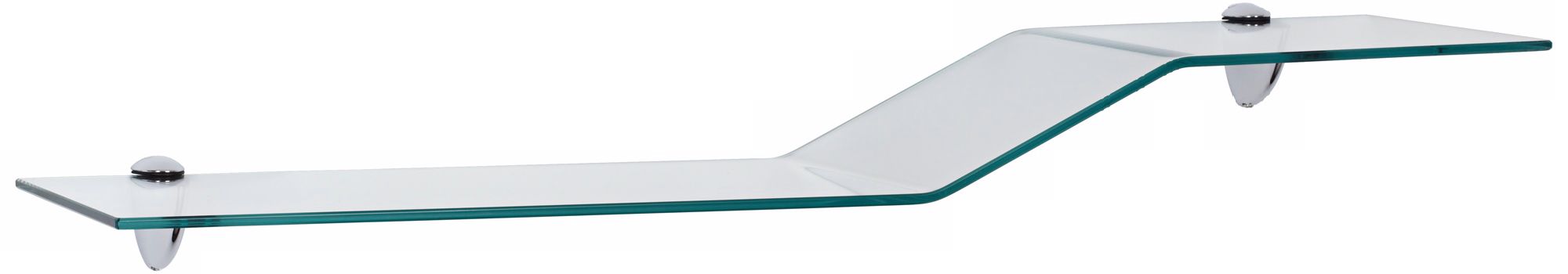 Sparrow 31 1/2" Wide Chrome Glass Shelf
