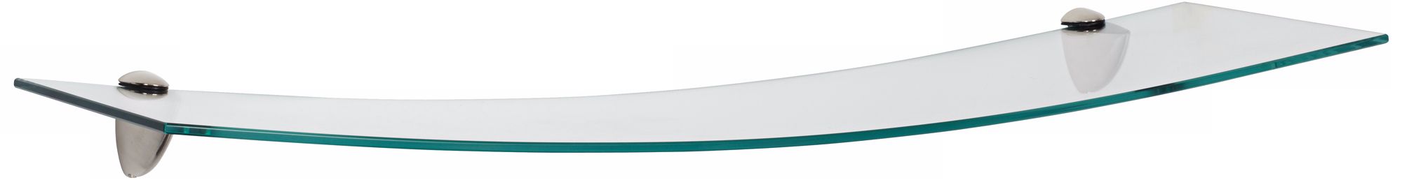 Skylark 31 1/2" Wide Brushed Steel Glass Shelf