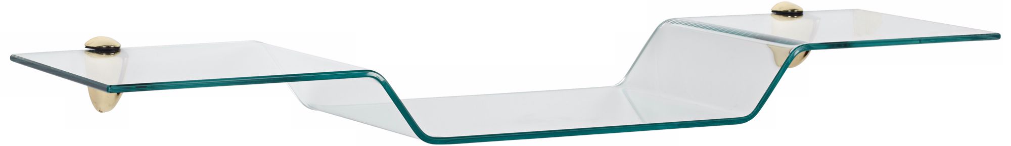 Eagle 31 1/2" Wide Brass Glass Shelf