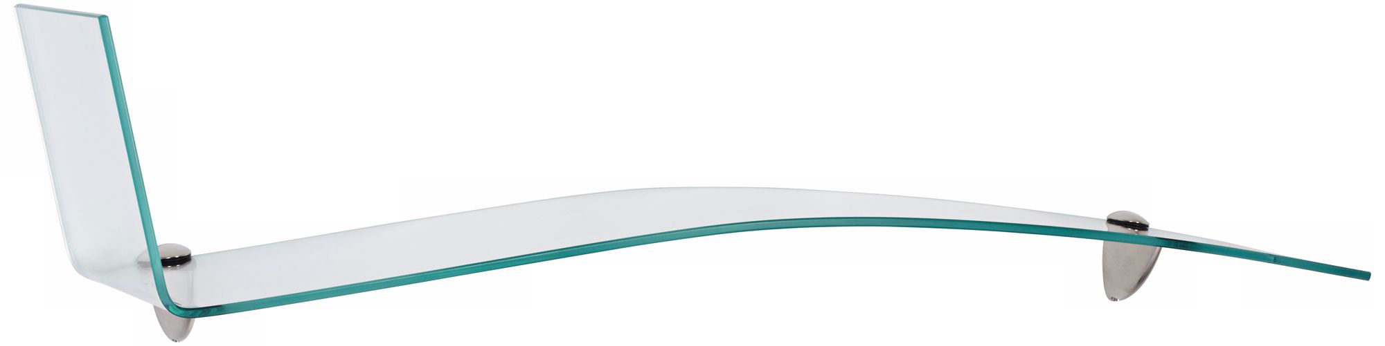 Sandpiper 31 1/2" Wide Brushed Steel Glass Shelf