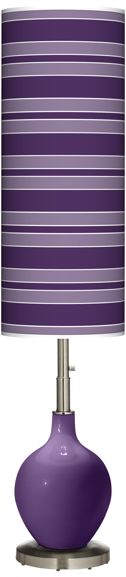 Acai Bold Stripe Ovo Floor Lamp