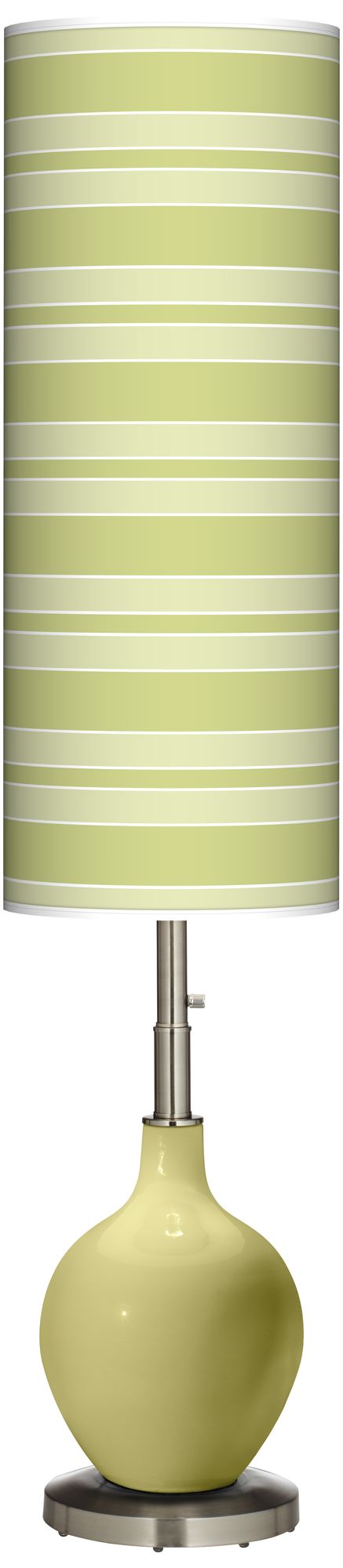Linden Green Bold Stripe Ovo Floor Lamp