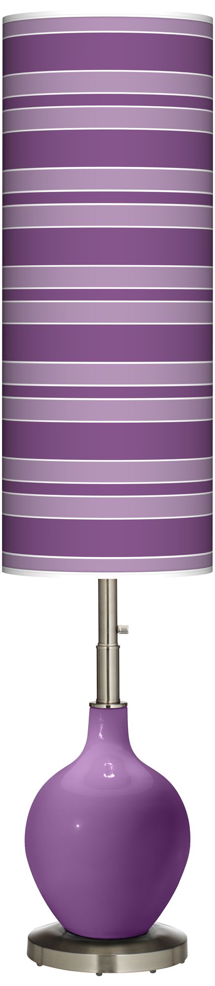 Passionate Purple Bold Stripe Ovo Floor Lamp