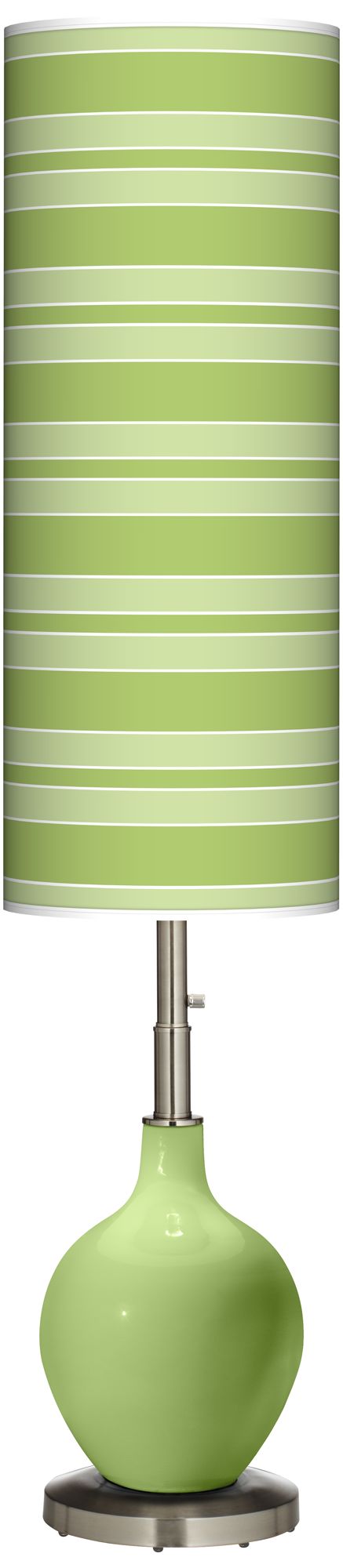Lime Rickey Bold Stripe Ovo Floor Lamp