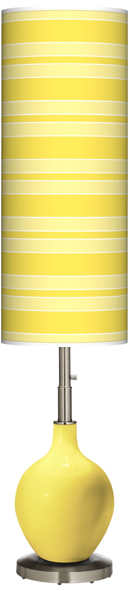 Lemon Twist Bold Stripe Ovo Floor Lamp