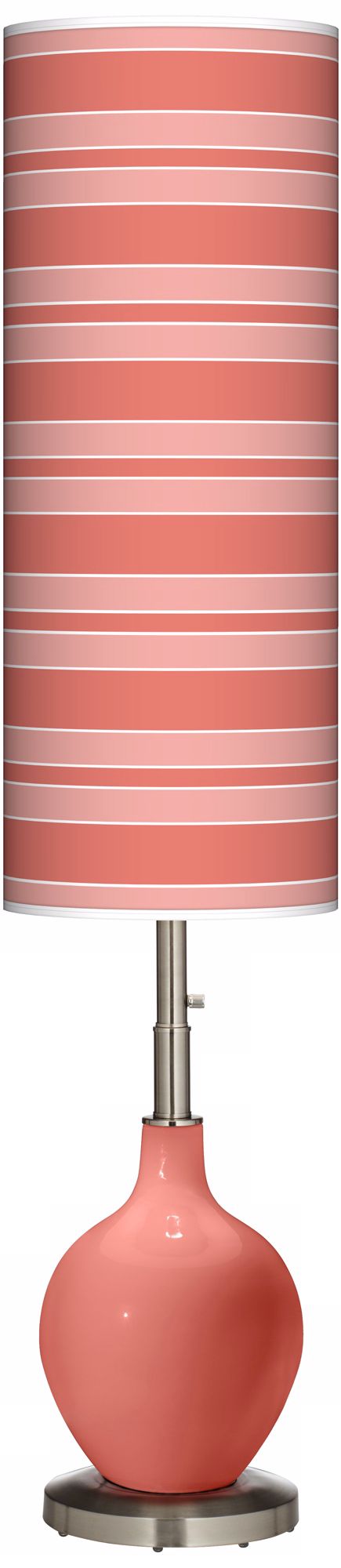 Coral Reef Bold Stripe Ovo Floor Lamp