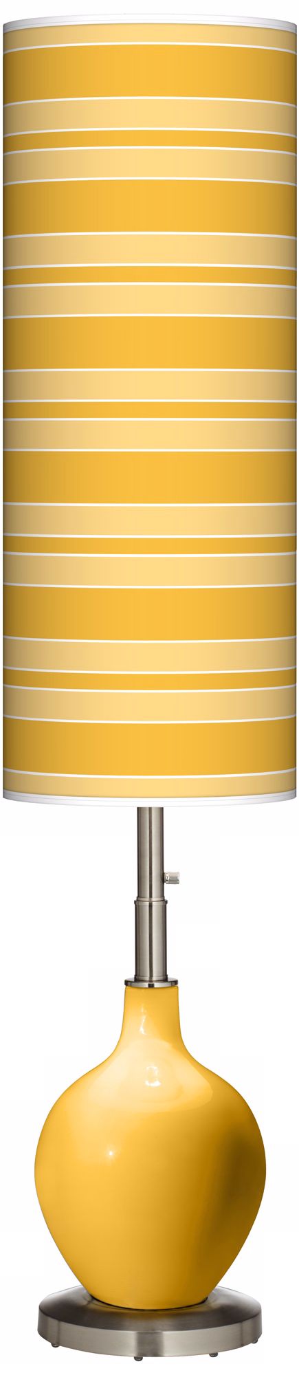 Goldenrod Bold Stripe Ovo Floor Lamp