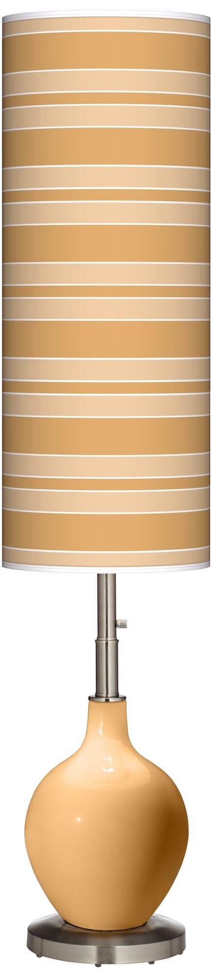 Harvest Gold Bold Stripe Ovo Floor Lamp