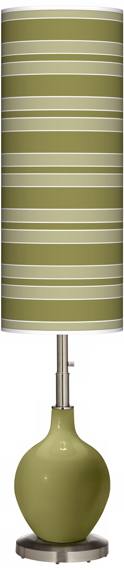 Rural Green Bold Stripe Ovo Floor Lamp