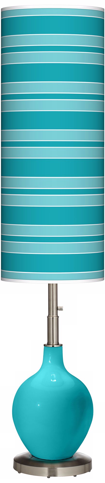 Surfer Blue Bold Stripe Ovo Floor Lamp