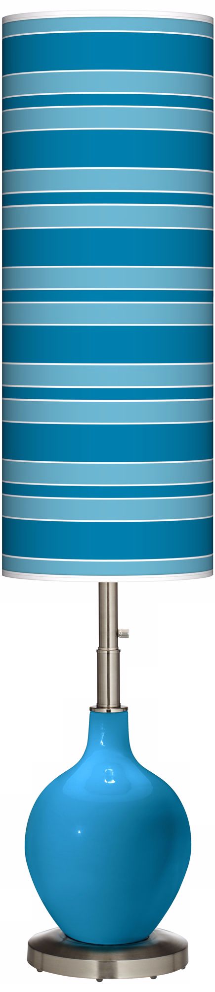River Blue Bold Stripe Ovo Floor Lamp