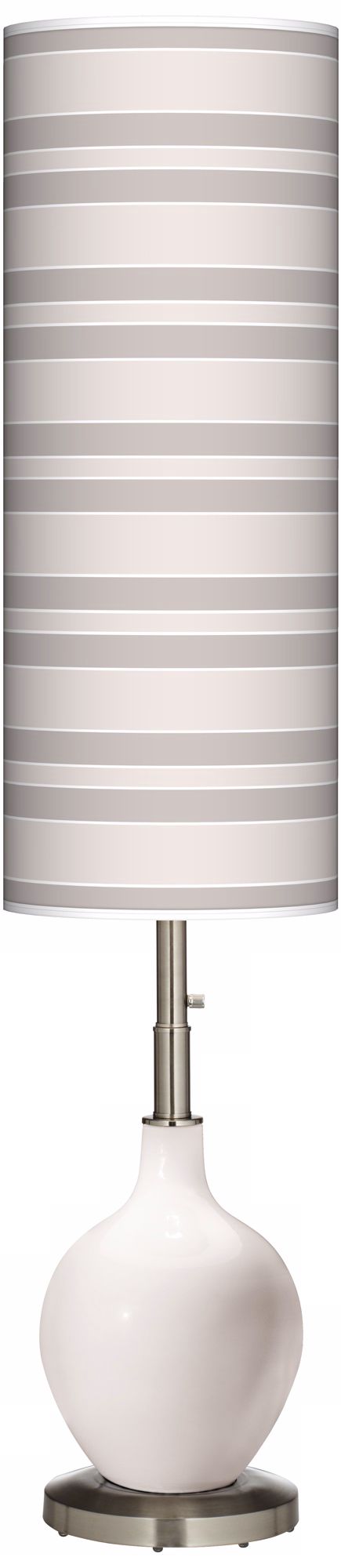 Smart White Bold Stripe Ovo Floor Lamp